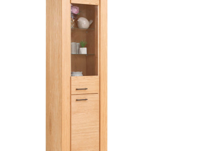 Vitrine Buche Kommode Holz Single Vitrinen Glasschrank Schränke Schrank Möbel